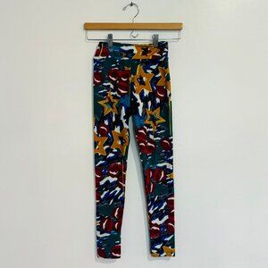 LuLaRoe Green Star Patterned Leggings